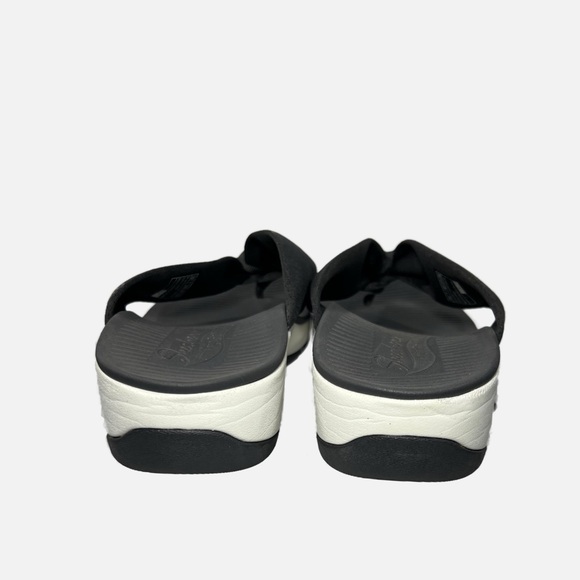 Sketchers Charcoal and White Archfit Sunshine Wedge Flip Flops Womens size 10 - Picture 6 of 9